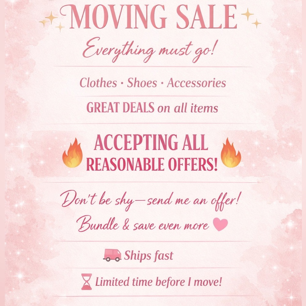 Moving Sale Flyer